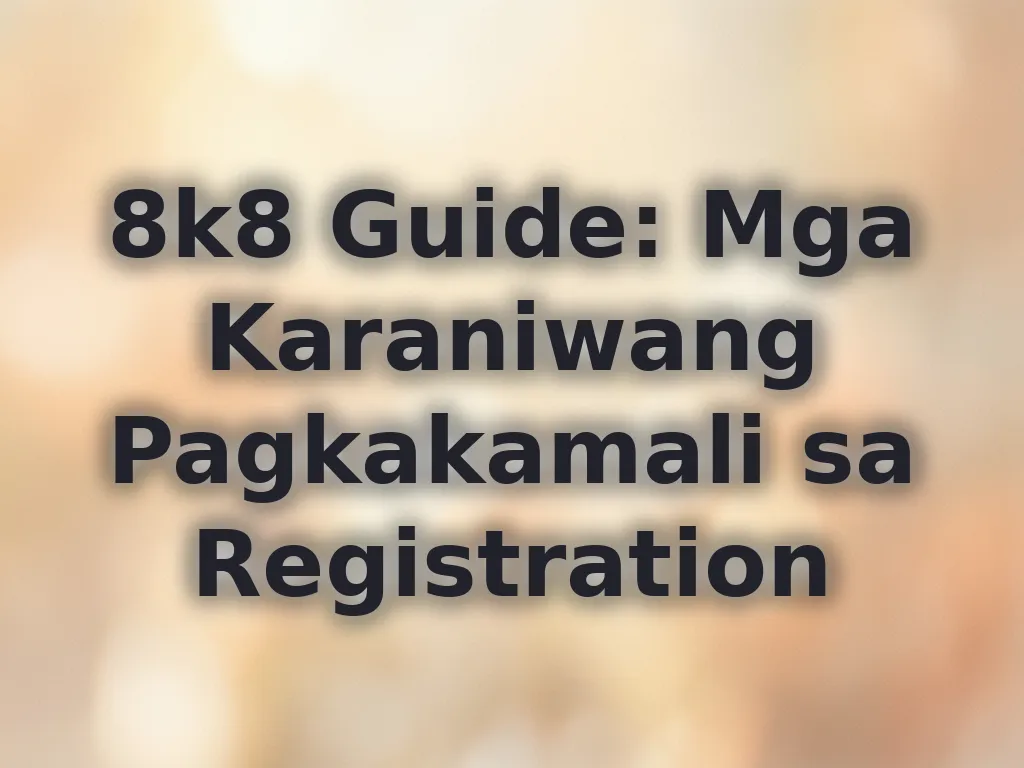 Gabay sa registration errors