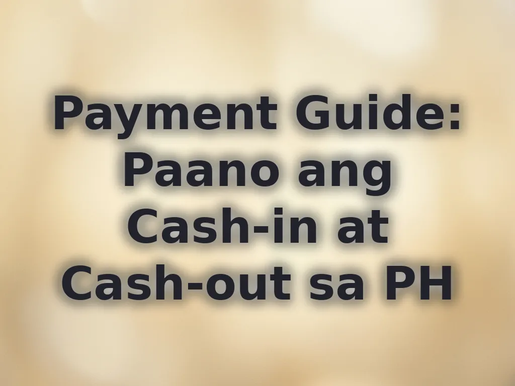 Gabay sa payment methods